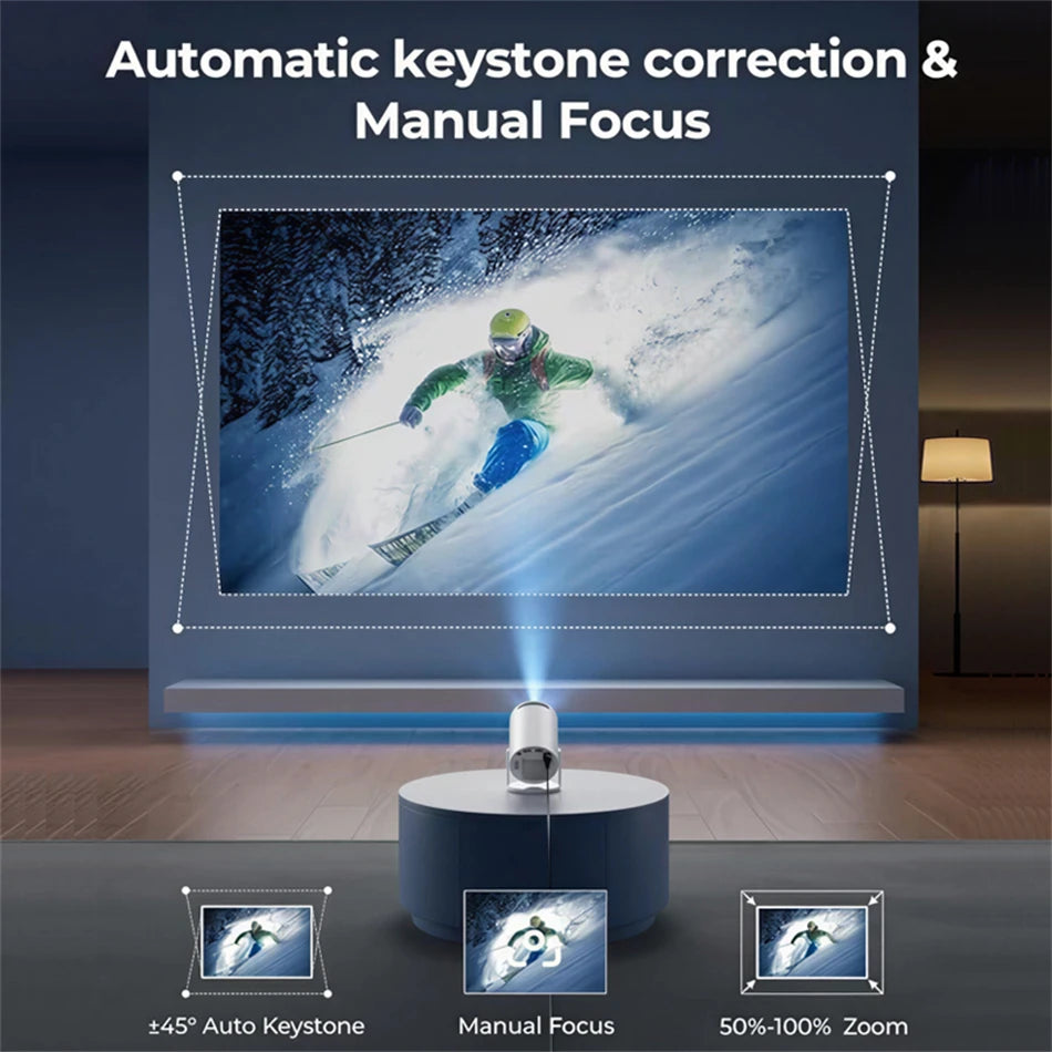 2026 New HY300 Projector 4K Android 11 Wifi6 290ANSI Allwinner H713 BT5.0 1080P 1280*720P Cinema Outdoor Portable Projetors 