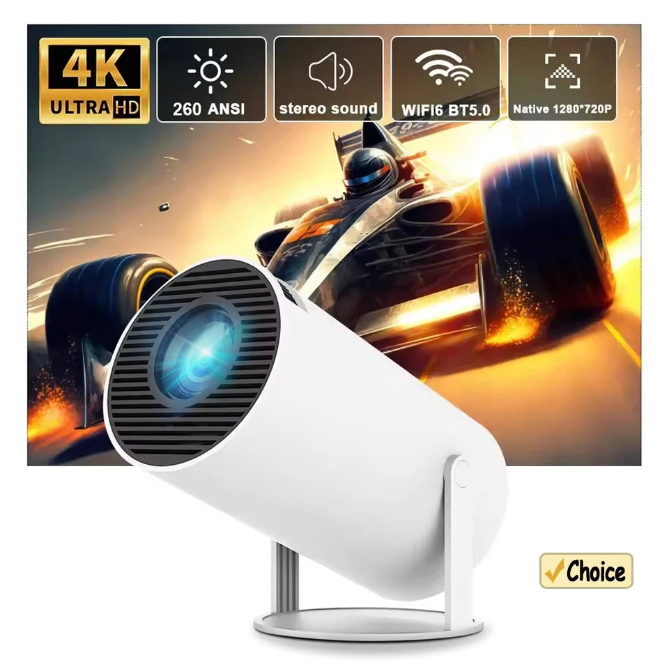 2026 New HY300 Projector 4K Android 11 Wifi6 290ANSI Allwinner H713 BT5.0 1080P 1280*720P Cinema Outdoor Portable Projetors 