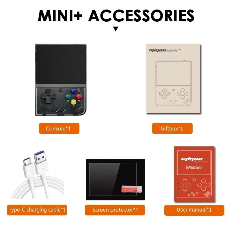 MIYOO Mini Plus Portable Retro Handheld Game Console V2 Mini+ IPS Screen Classic Video Game Console Linux System Children&