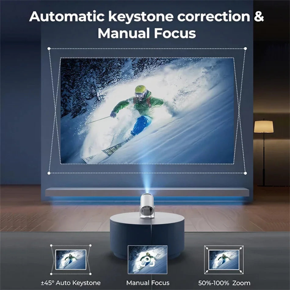 2026 New HY300 Projector 4K Android 11 Wifi6 290ANSI Allwinner H713 BT5.0 1080P 1280*720P Cinema Outdoor Portable Projetors 