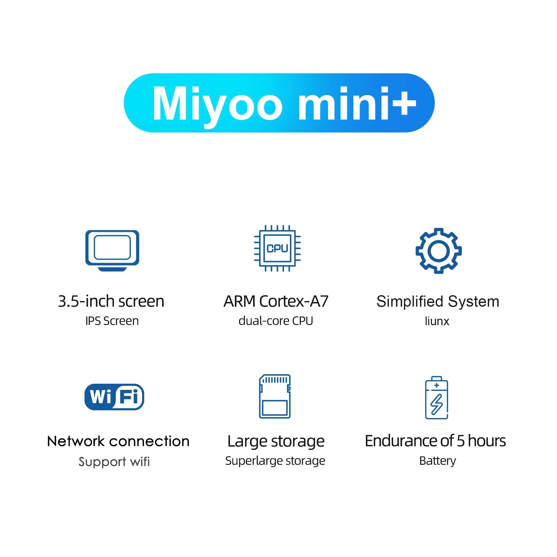 MIYOO Mini Plus Portable Retro Handheld Game Console V2 Mini+ IPS Screen Classic Video Game Console Linux System Children&