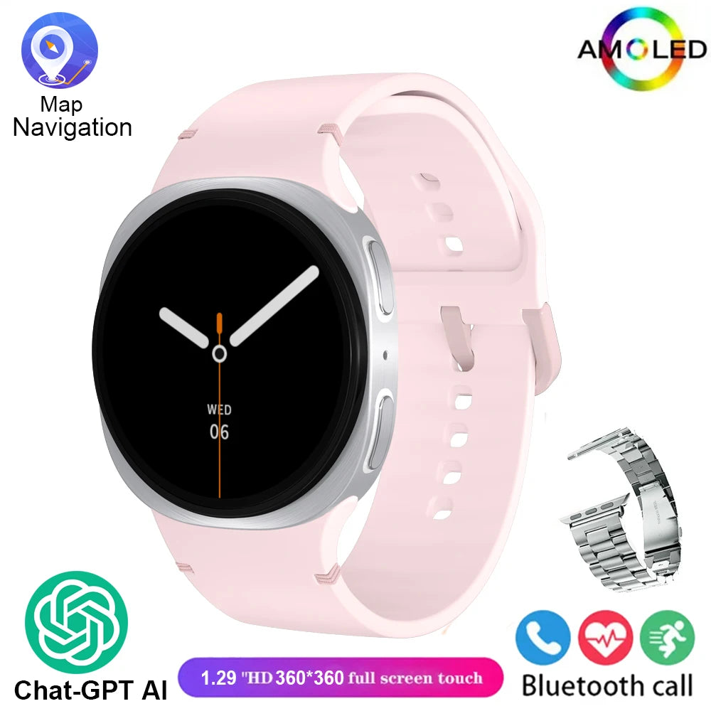 2026 New Watches 8 Mini Smart Watch For Men Women GPS Track Health Sports AMOLED Heart Rate Bluetooth Call Waterproof Smartwatch