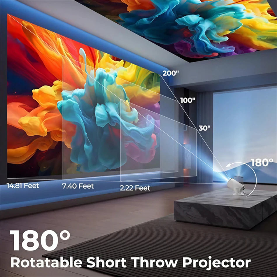 2026 New HY300 Projector 4K Android 11 Wifi6 290ANSI Allwinner H713 BT5.0 1080P 1280*720P Cinema Outdoor Portable Projetors 