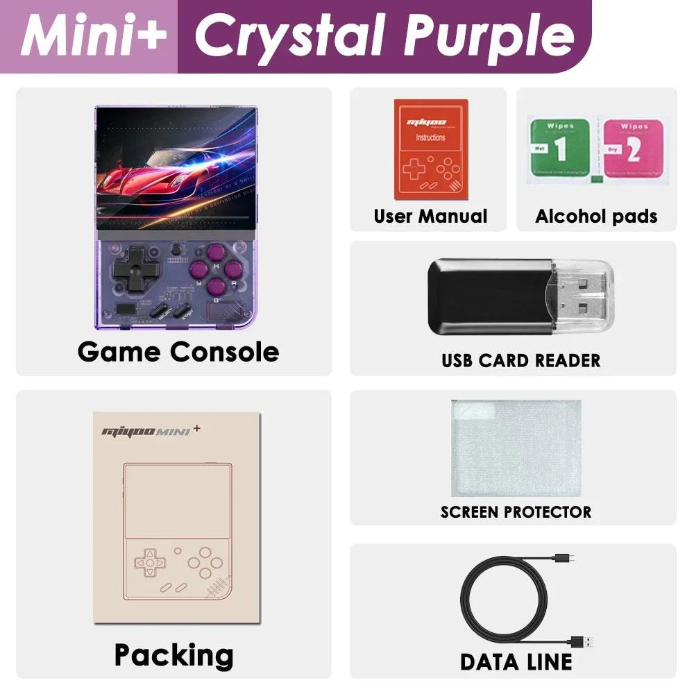 MIYOO Mini Plus Portable Retro Handheld Game Console V2 Mini+ IPS Screen Classic Video Game Console Linux System Children&