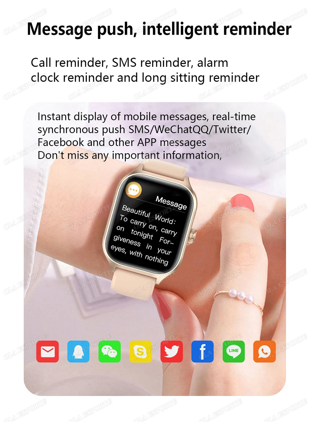 Smart Watch For Android IOS Watches 1.83inch HD Display Bluetooth Call Message Alert Music Sports Mode Smartwatch Men Women Gift