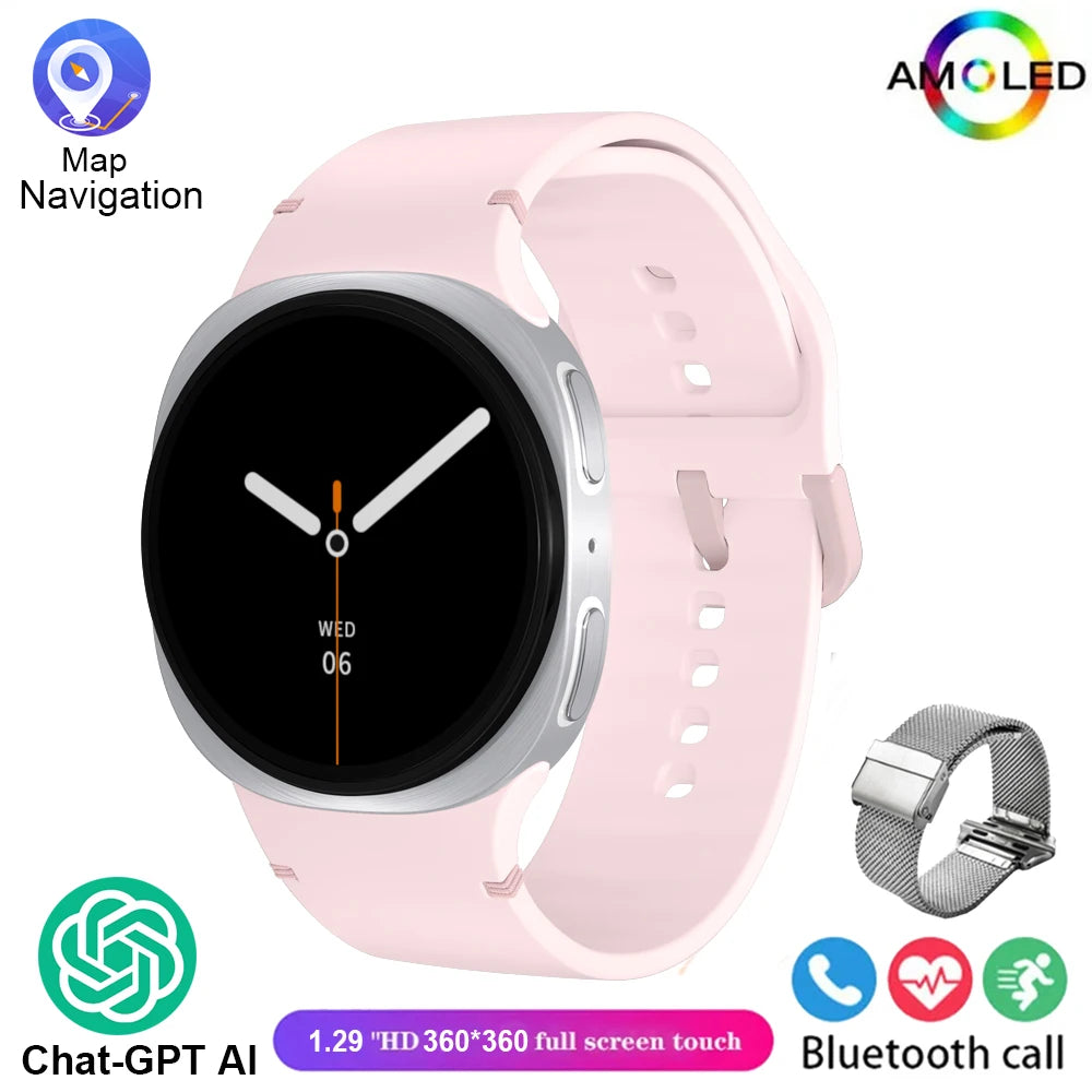 2026 New Watches 8 Mini Smart Watch For Men Women GPS Track Health Sports AMOLED Heart Rate Bluetooth Call Waterproof Smartwatch
