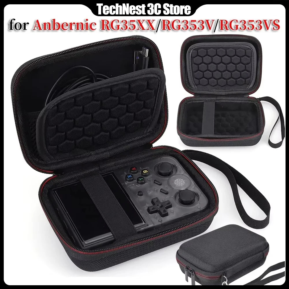 Handheld Game Console Case Bag Carrying Case Cover for Anbernic RG35XX RG353V RG353VS Portable Hard Travel Bag Game Accessories