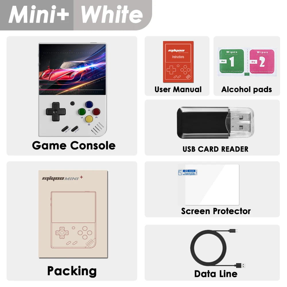 MIYOO Mini Plus Portable Retro Handheld Game Console V2 Mini+ IPS Screen Classic Video Game Console Linux System Children&
