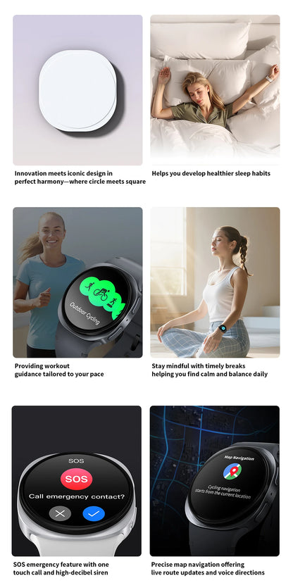 2026 New Watches 8 Mini Smart Watch For Men Women GPS Track Health Sports AMOLED Heart Rate Bluetooth Call Waterproof Smartwatch