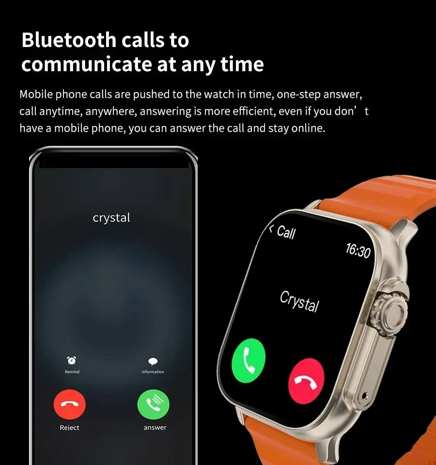 DT900 Ultra 9 Smart Watch 2.09" Big Display 7 Straps Bluetooth Call Fitness Tracker Smartwatch For IOS Android ﻿