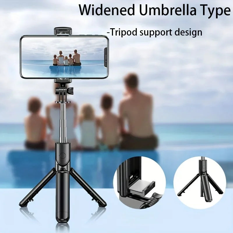 Portable selfie stick tripod foldable 360 degree rotation with Bluetooth selfie stick suitable for smartphone live shooting
