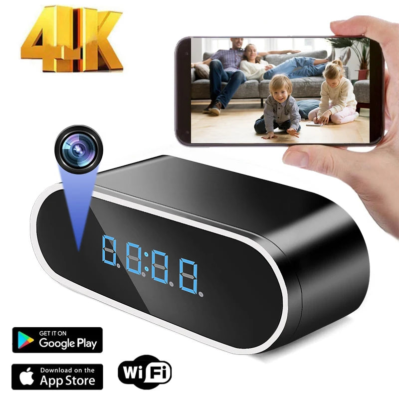 1080P Mini Camera Clock HD WIFI Control Wide Angle IR Night Vision View Alarm DVR Camcorder Home Surveillance Camera