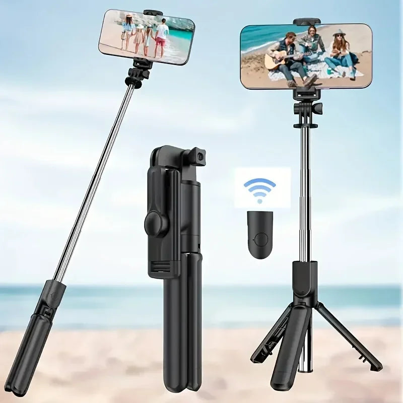 Portable selfie stick tripod foldable 360 degree rotation with Bluetooth selfie stick suitable for smartphone live shooting