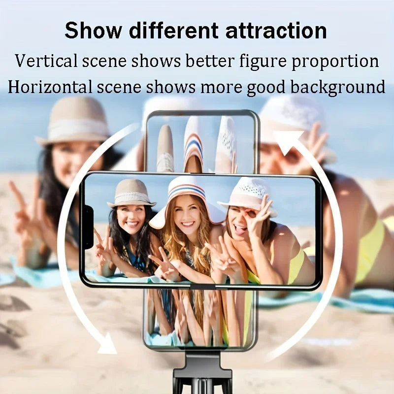 Portable selfie stick tripod foldable 360 degree rotation with Bluetooth selfie stick suitable for smartphone live shooting