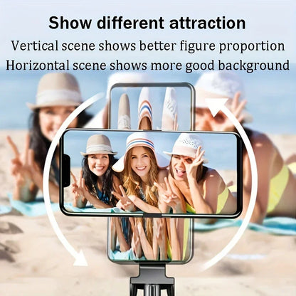 Portable selfie stick tripod foldable 360 degree rotation with Bluetooth selfie stick suitable for smartphone live shooting