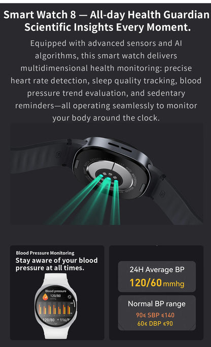 2026 New Watches 8 Mini Smart Watch For Men Women GPS Track Health Sports AMOLED Heart Rate Bluetooth Call Waterproof Smartwatch