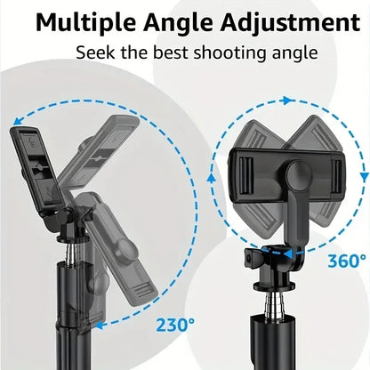 Portable selfie stick tripod foldable 360 degree rotation with Bluetooth selfie stick suitable for smartphone live shooting