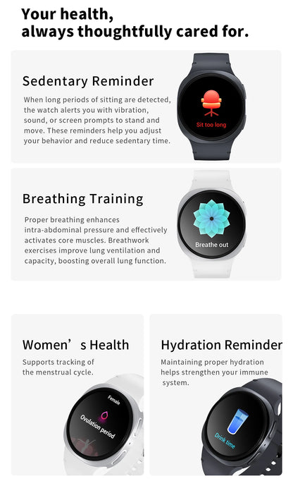 2026 New Watches 8 Mini Smart Watch For Men Women GPS Track Health Sports AMOLED Heart Rate Bluetooth Call Waterproof Smartwatch