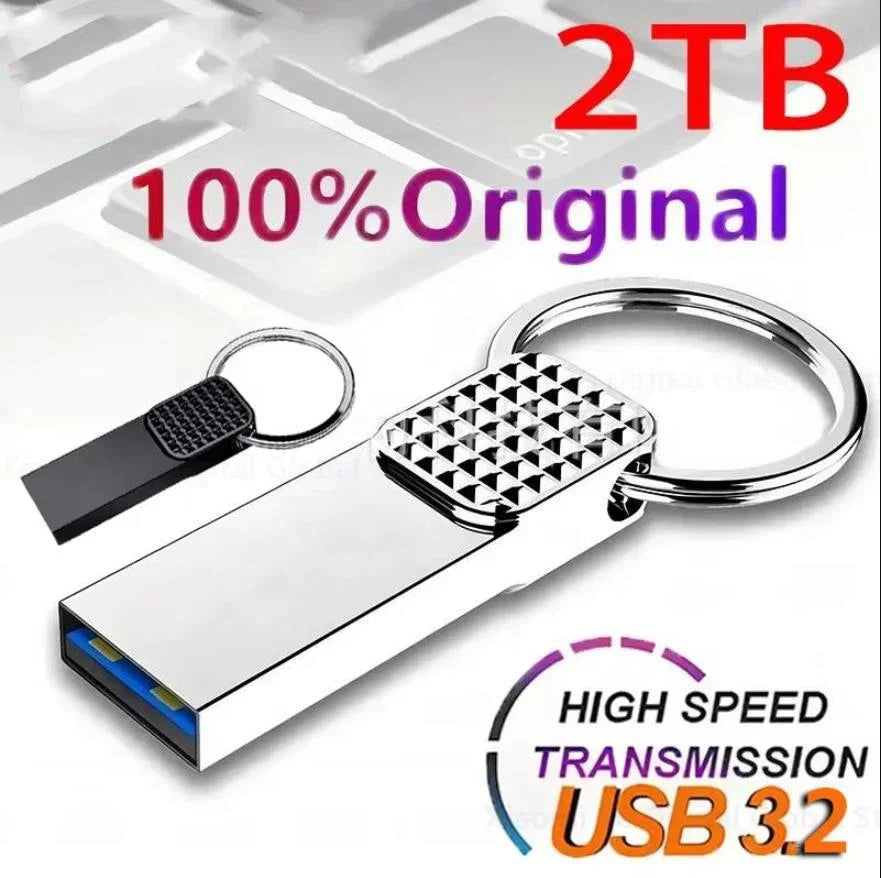 2TB USB Mini Flash Drive 3.2 High Speed Pen Drive 1TB Metal Waterproof Type C USB Memory For Computer Storage Devices Universal