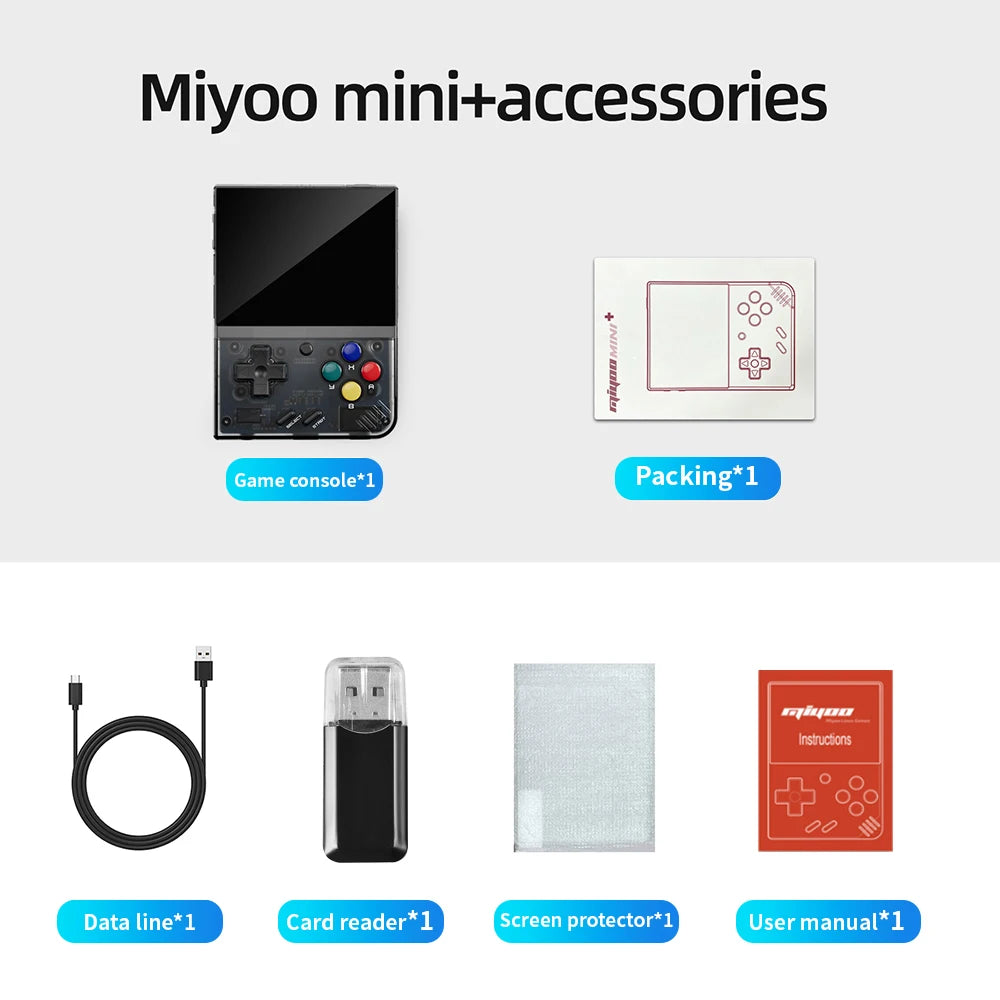 MIYOO Mini Plus Portable Retro Handheld Game Console V2 Mini+ IPS Screen Classic Video Game Console Linux System Children&