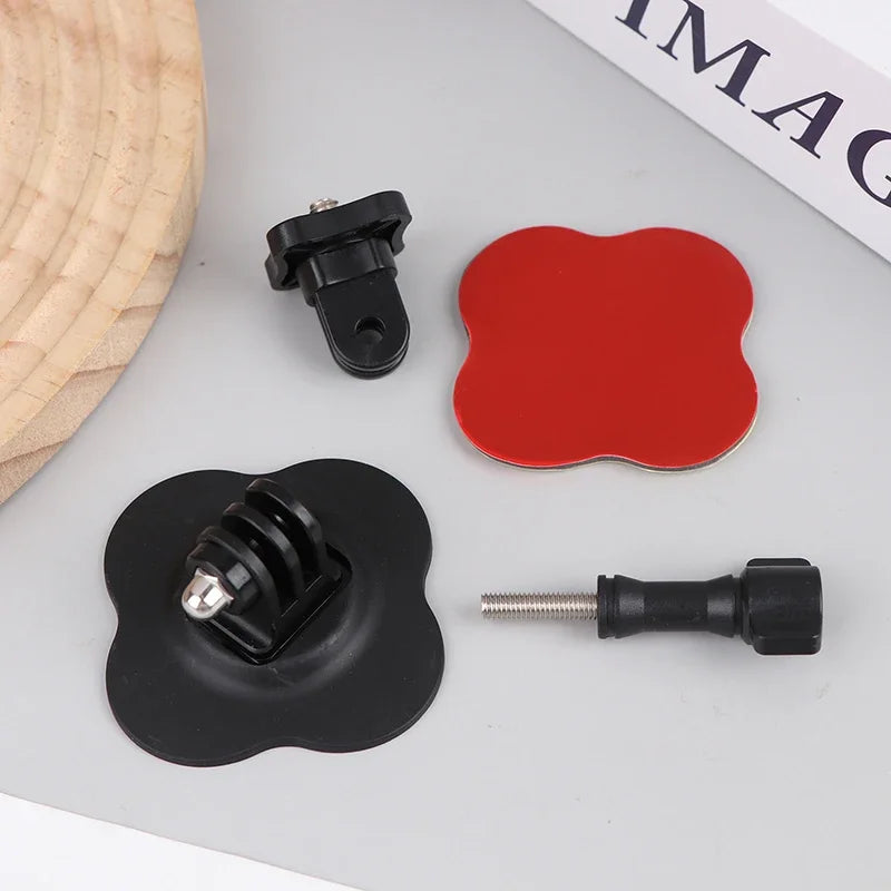 Universal Flexible Helmet Mount For X4 X5 Ace Pro Sports Camera Curved Flat Adhesive Base Compatible With Models 13 12 11 10 9