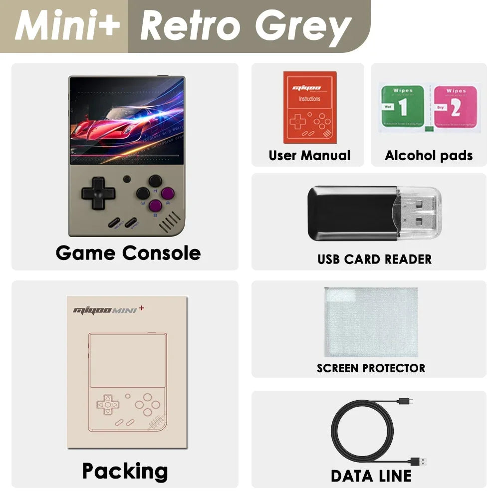 MIYOO Mini Plus Portable Retro Handheld Game Console V2 Mini+ IPS Screen Classic Video Game Console Linux System Children&