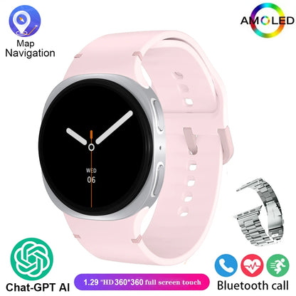 2026 New Watches 8 Mini Smart Watch For Men Women GPS Track Health Sports AMOLED Heart Rate Bluetooth Call Waterproof Smartwatch
