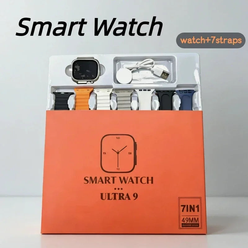 DT900 Ultra 9 Smart Watch 2.09" Big Display 7 Straps Bluetooth Call Fitness Tracker Smartwatch For IOS Android ﻿