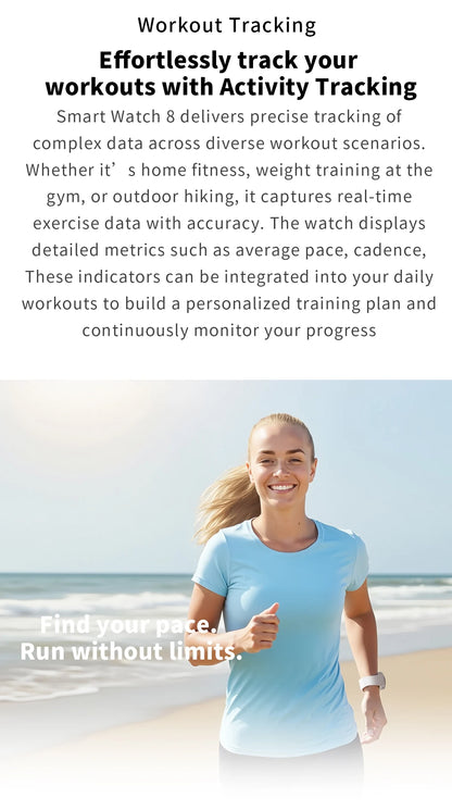 2026 New Watches 8 Mini Smart Watch For Men Women GPS Track Health Sports AMOLED Heart Rate Bluetooth Call Waterproof Smartwatch