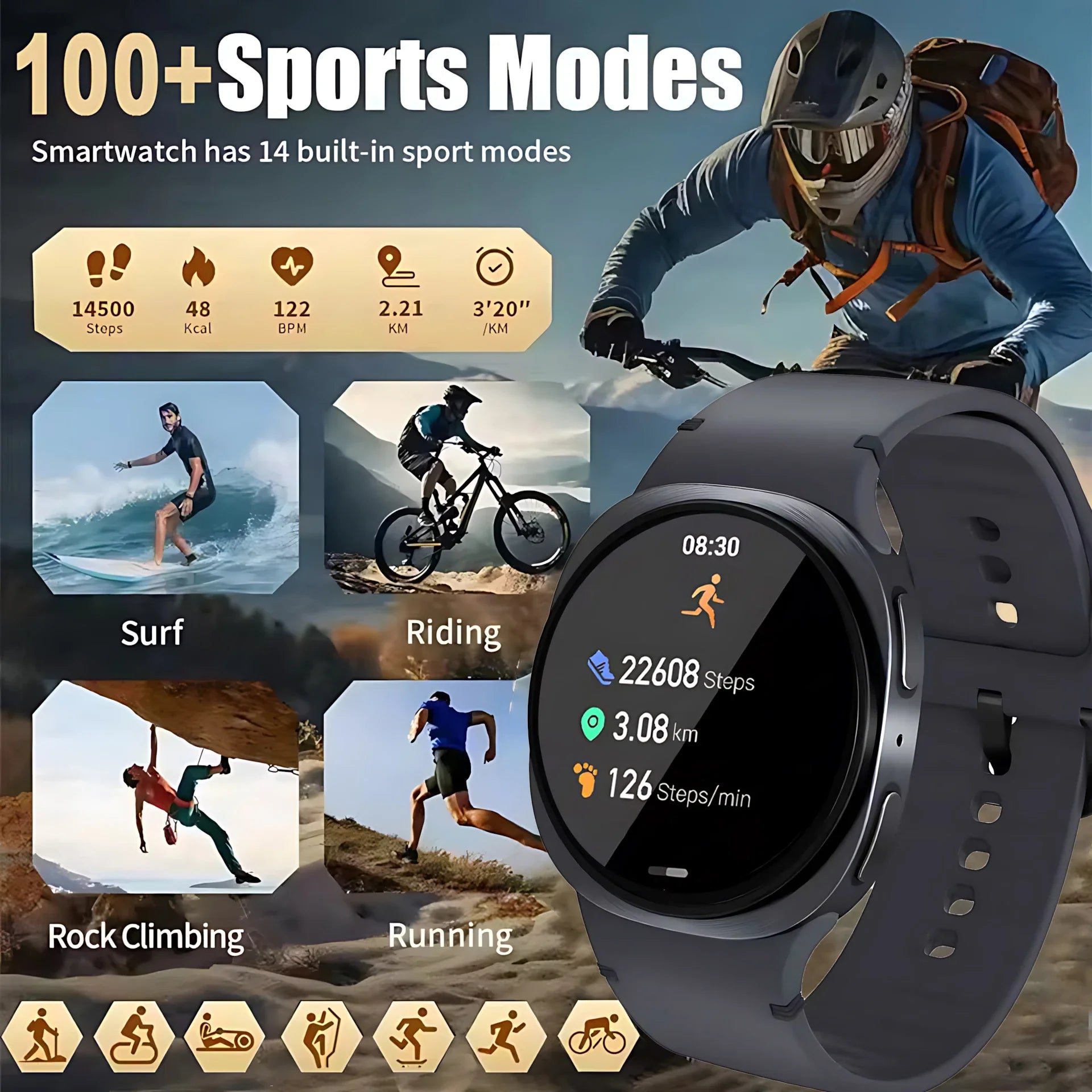 2026 New Watches 8 Mini Smart Watch For Men Women GPS Track Health Sports AMOLED Heart Rate Bluetooth Call Waterproof Smartwatch