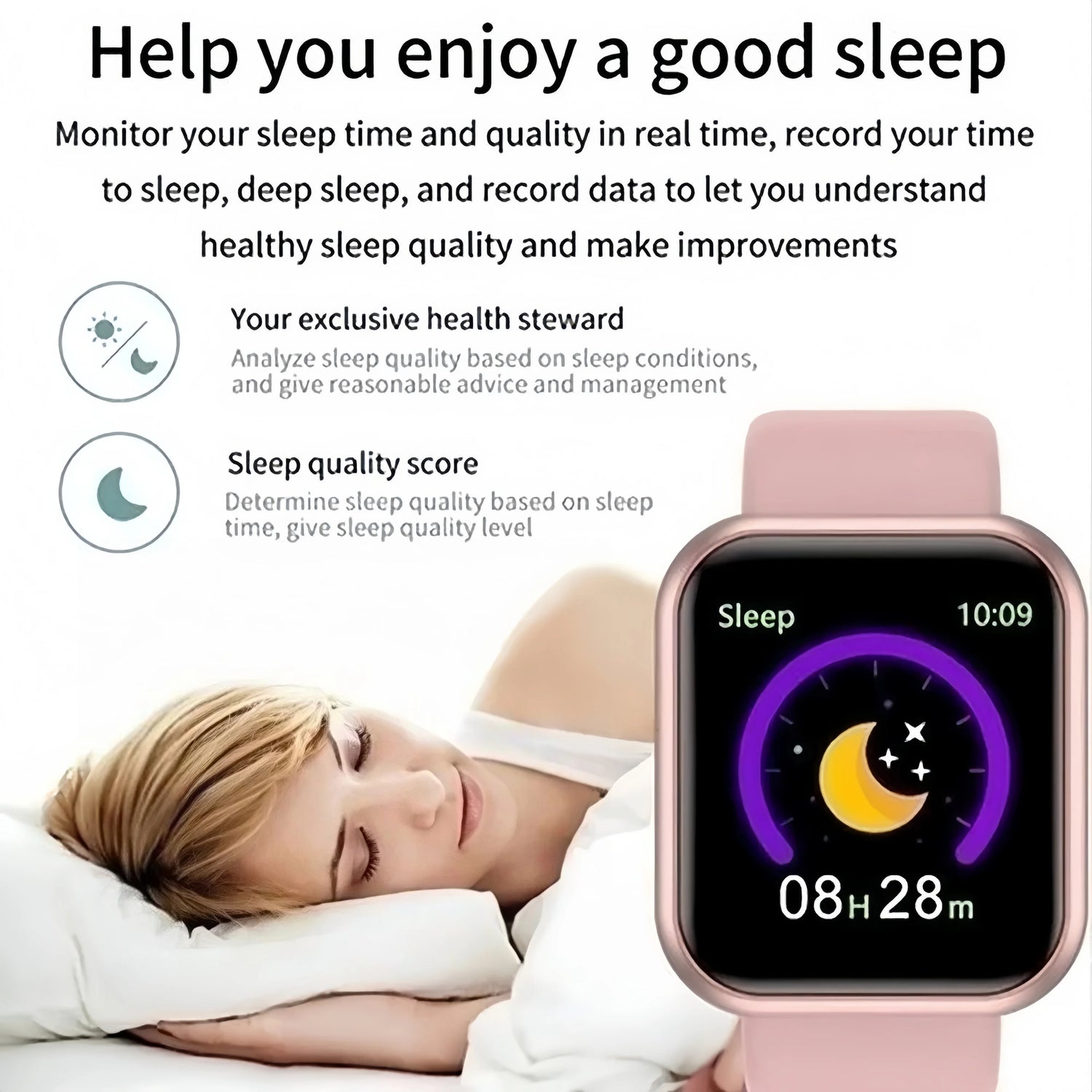 Multifunction Smart Watch For Men Women Kids Bluetooth Calls, Heart Rate &amp; SpO2 Monitor, Sleep Tracking | Step Counter