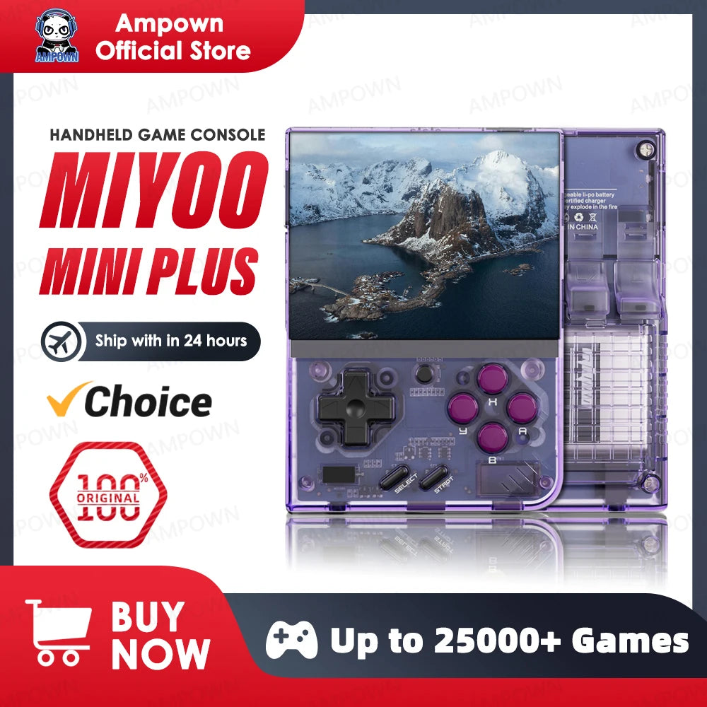 MIYOO Mini Plus Portable Retro Handheld Game Console V2 Mini+ IPS Screen Classic Video Game Console Linux System Children&