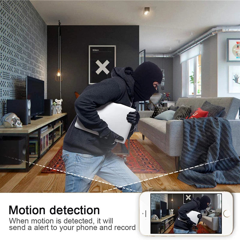 1080P Mini Camera Clock HD WIFI Control Wide Angle IR Night Vision View Alarm DVR Camcorder Home Surveillance Camera